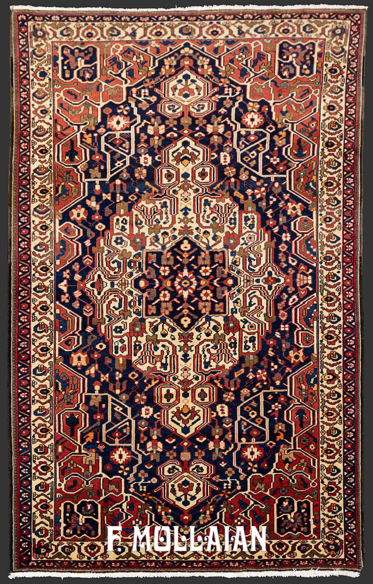 Antique Persian Hand-knotted Bakhtiari Rug n°:94716032